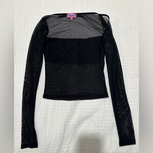 Edikted Black Mesh top